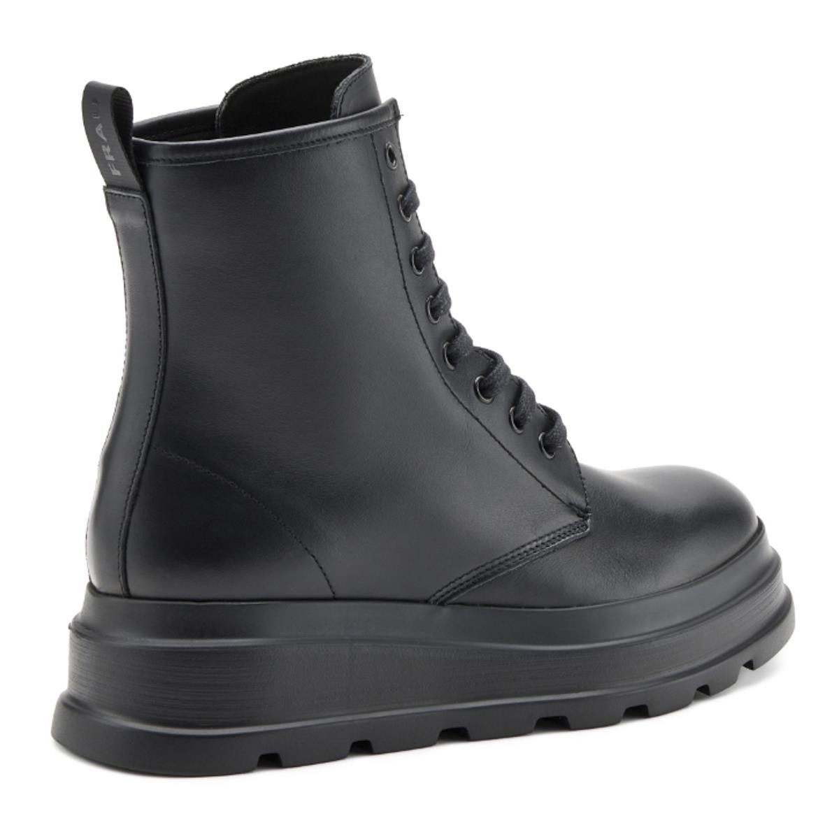 Kadın Bot 86L4 Frau PONCHO Boot With Wedge Outsole Nero