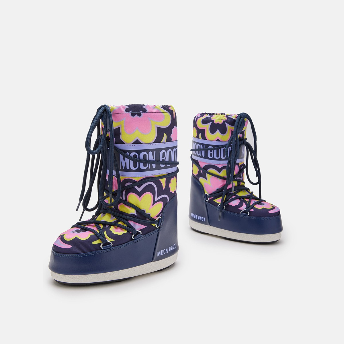 80D1402940-JB10 Moon Boot Icon Flower Lilac/Cyber Lime (27-34)