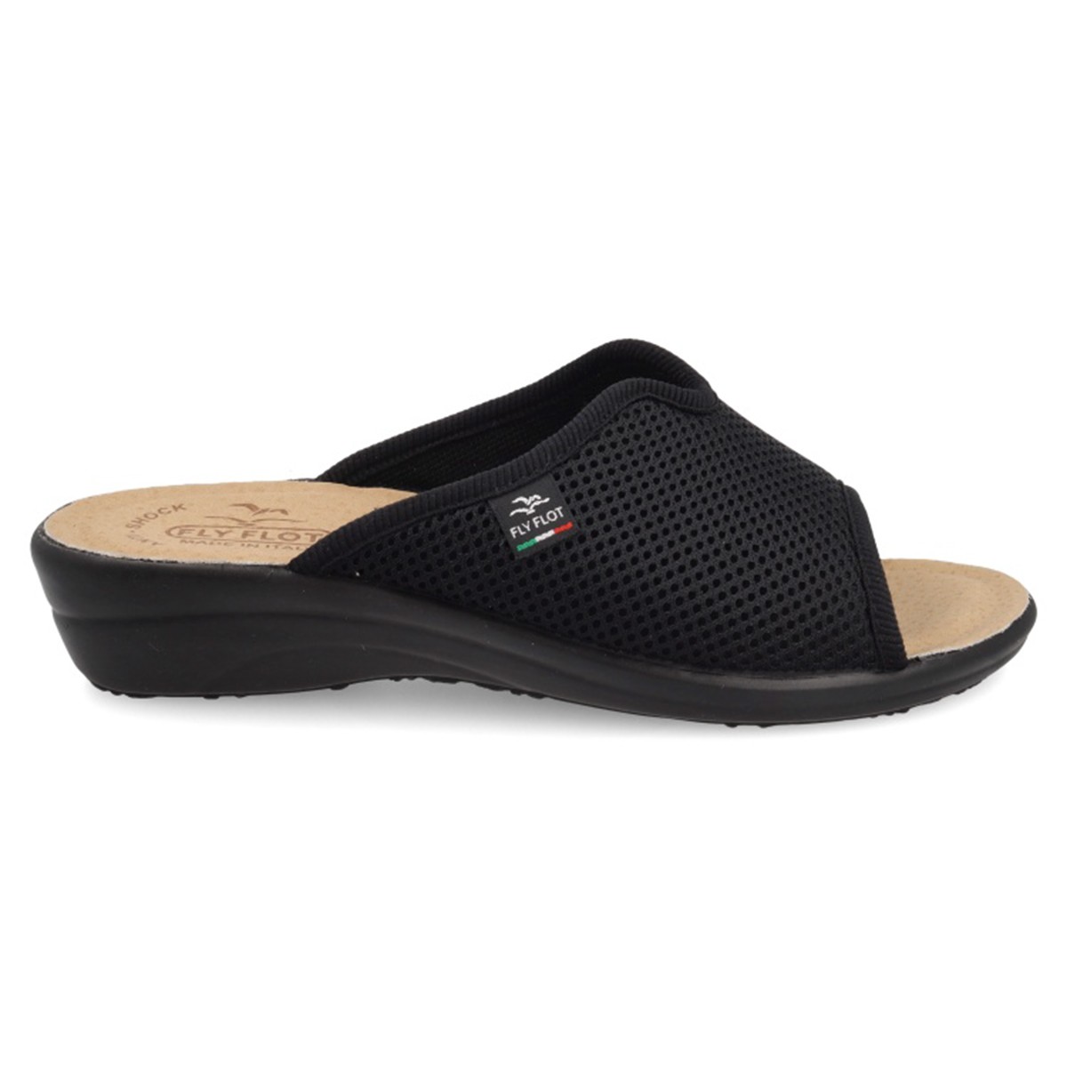 T4 429 FE Fly Flot CLOTH WOMAN SLIPPER Black