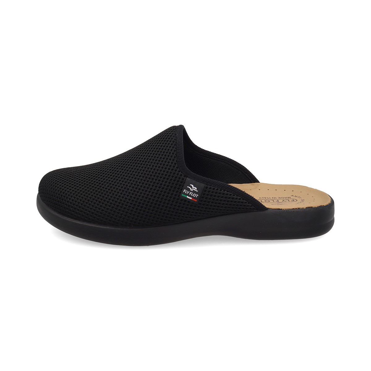 P7 118 FB  Fly Flot CLOTH Slipper Black