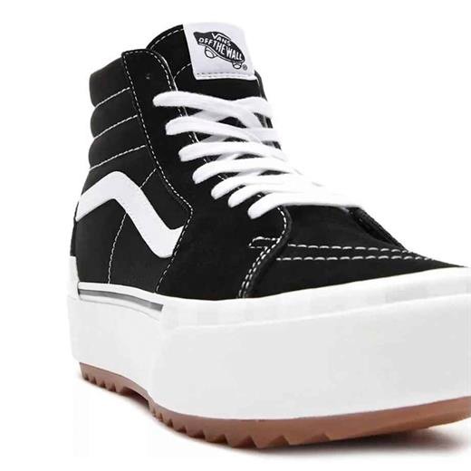 Kadın Bot VN0A4BTW5ZN1 UA VANS SK8-Hi Stacked (SUEDECANVAS)BLKBLNCDBLNC