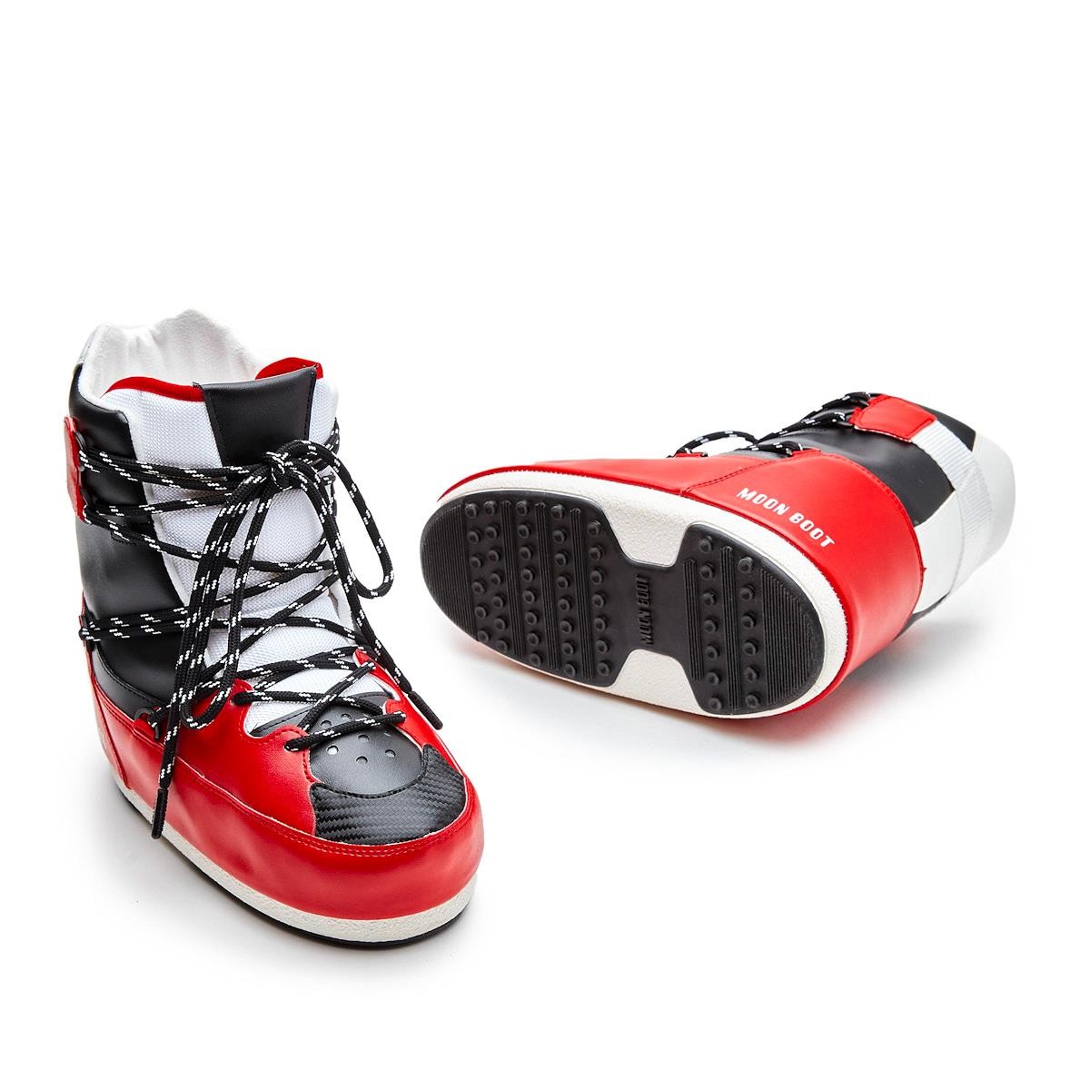 Erkek Bot (Kar) 14028200-004 Moon Boot Sneaker Mıd White - Red - Black