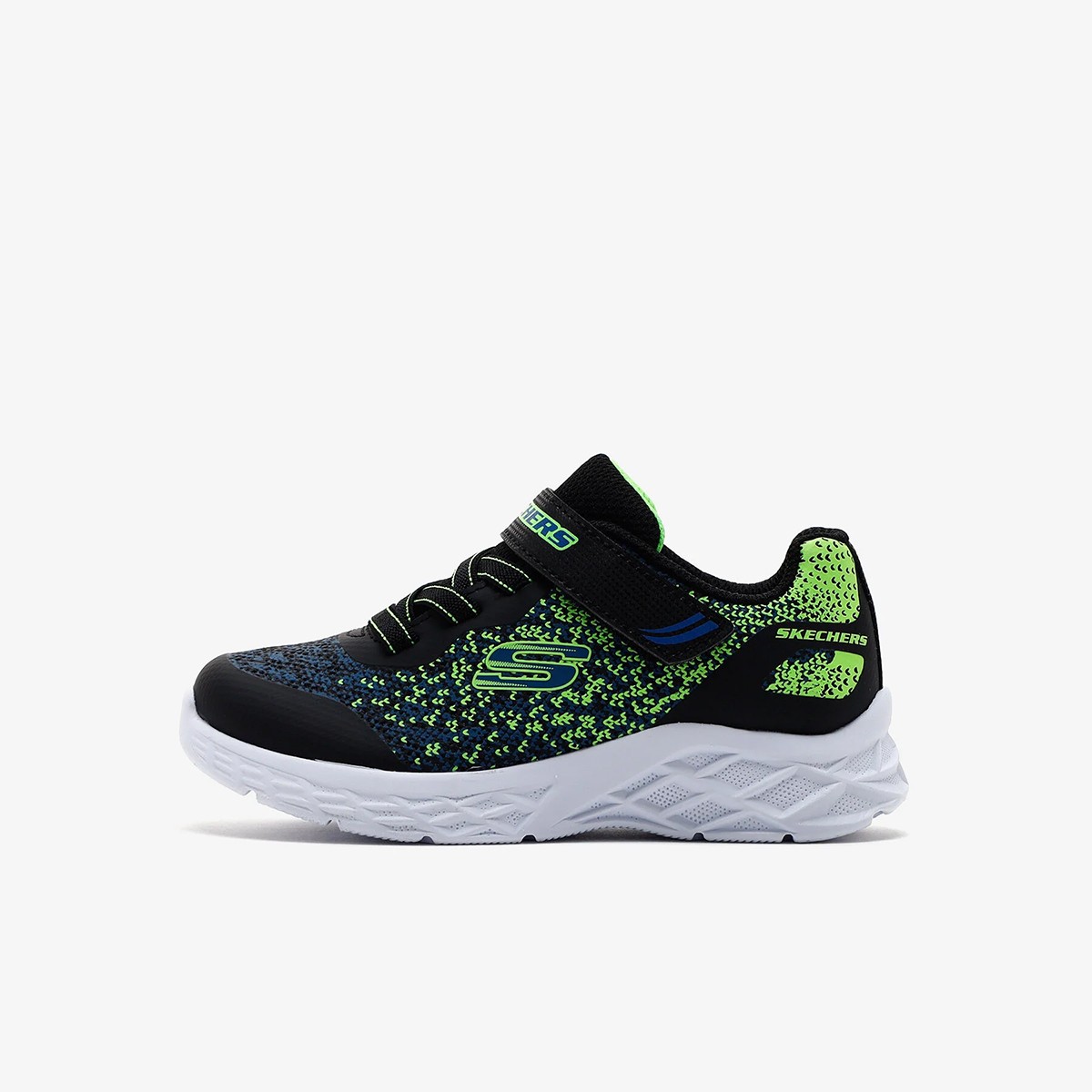 403920N BBLM Skechers MICROSPEC II Black/Blue/Light Green