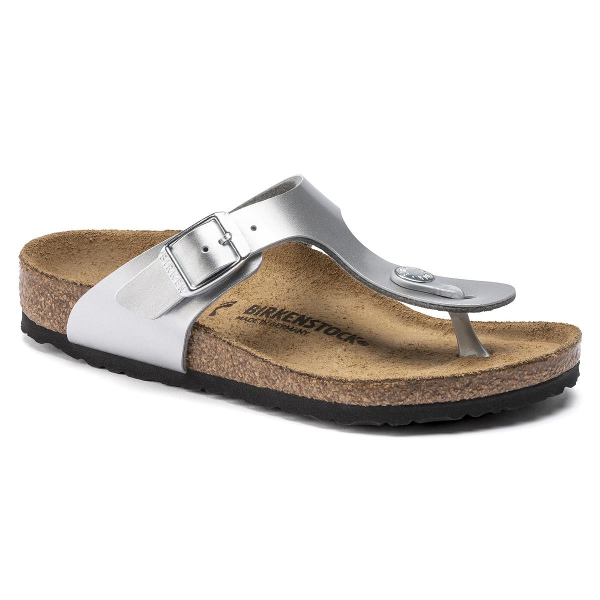 Kadın Terlik 1019192 Birkenstock GIZEH KIDS BF ELECTRIC METALLIC SILVER