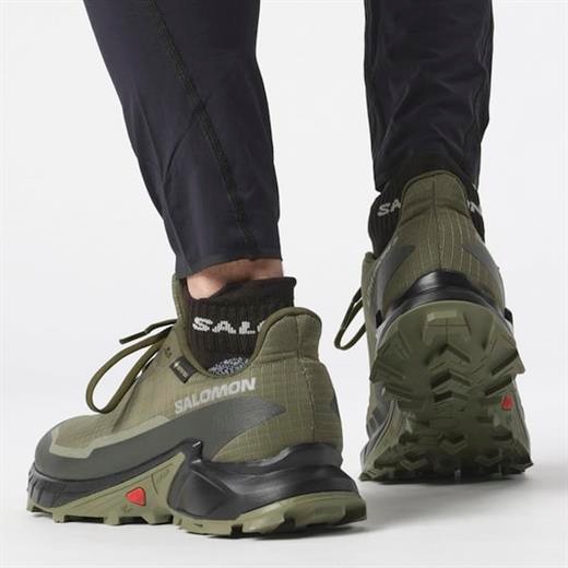 Erkek Outdoor L47310300 SALOMON ALPHACROSS 5 GTX Olive Night-Black-Deep Lichen Green