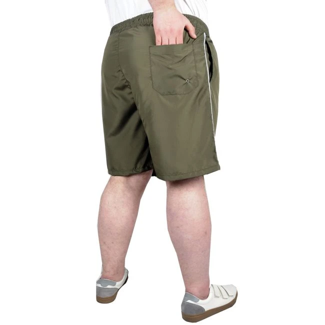 Büyük Beden Deniz Şortu White Line 21451 Haki