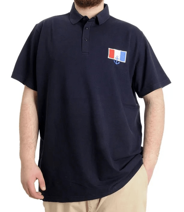 Büyük Beden Erkek T-shirt Polo ABSOLUTE DESTINY 23335 Lacivert