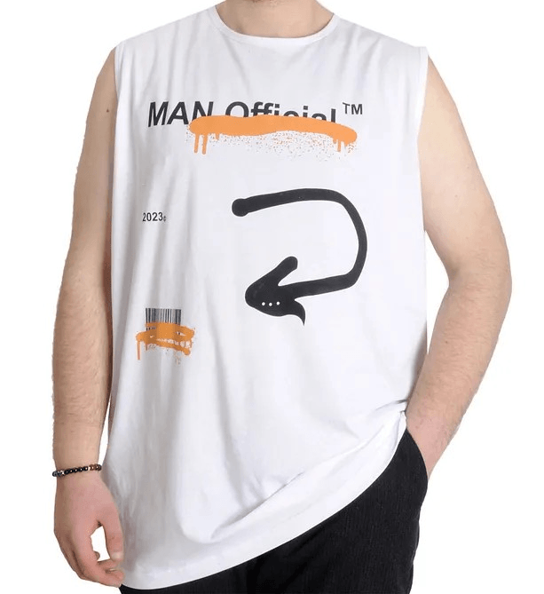 Büyük Beden Erkek Atlet MAN 23009 Beyaz