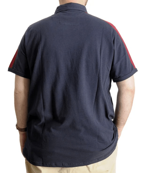 Büyük Beden Erkek T-Shirt Polo Yaka Wreath 22320 Lacivert