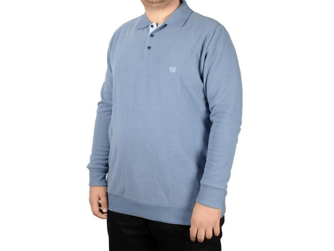 Erkek Sweatshirt Polo Vnz Selanik 20440 Mavi