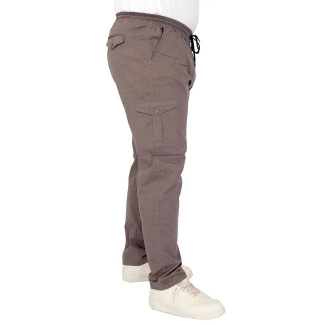 Büyük Beden Pantolon Keten Kargo Jogger Milano 21912 Haki