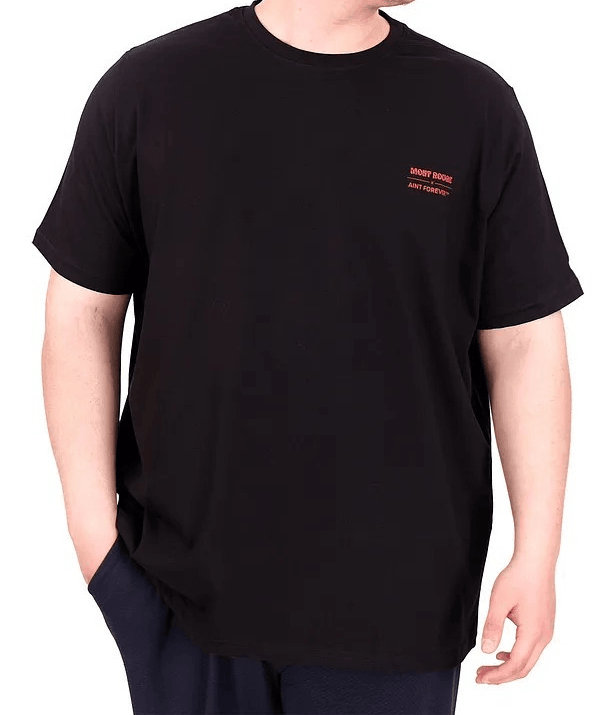 Büyük Beden Erkek T-Shirt Bisiklet Yaka FOREVER U25023 Siyah