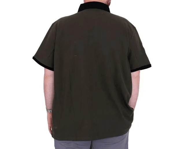 Büyük Beden Erkek T-Shirt Polo Yaka H BROUDED U25312 Haki