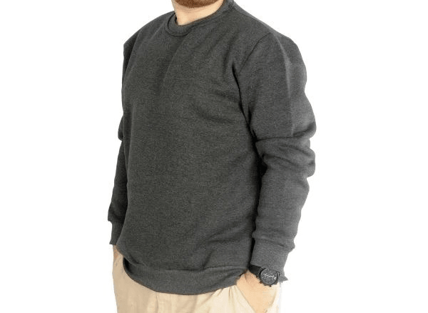 Erkek Sweatshirt Bisiklet Yaka Basic 20131 Antramelanj