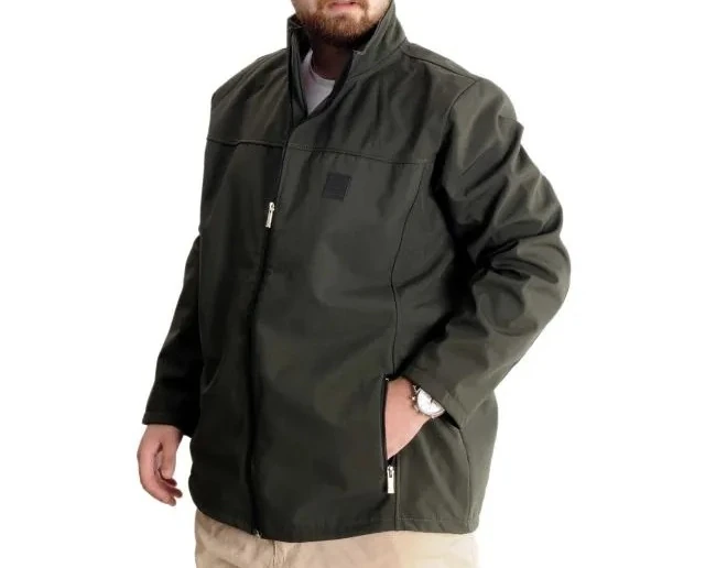 Büyük Beden Erkek Mont Waterproof Softshell 21232 Haki