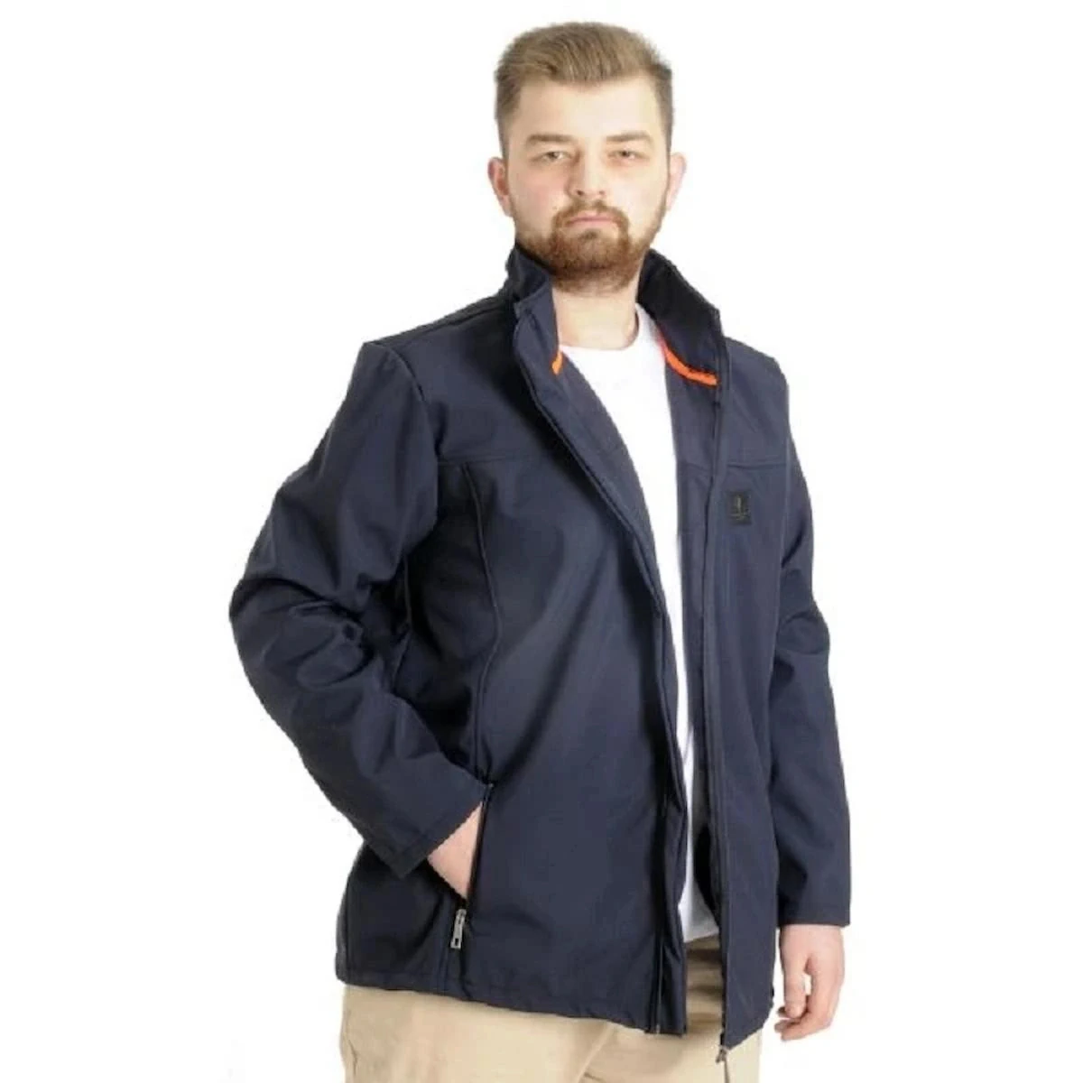 Büyük Beden Erkek Mont Basic Waterproof 21232 Lacivert