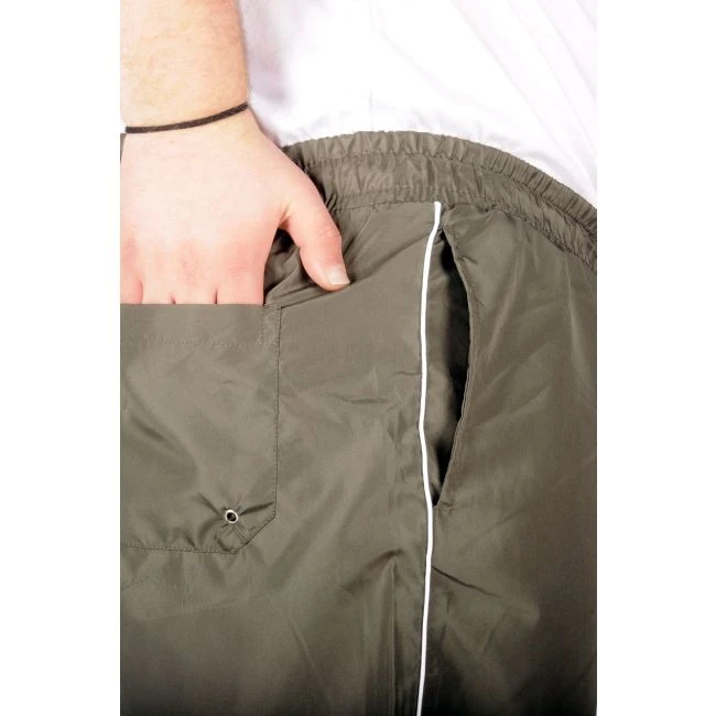 Büyük Beden Deniz Şortu White Line 21451 Haki