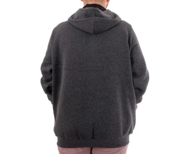 Büyük Beden Erkek Sweat Zippered Basic 20543 Antramelanj