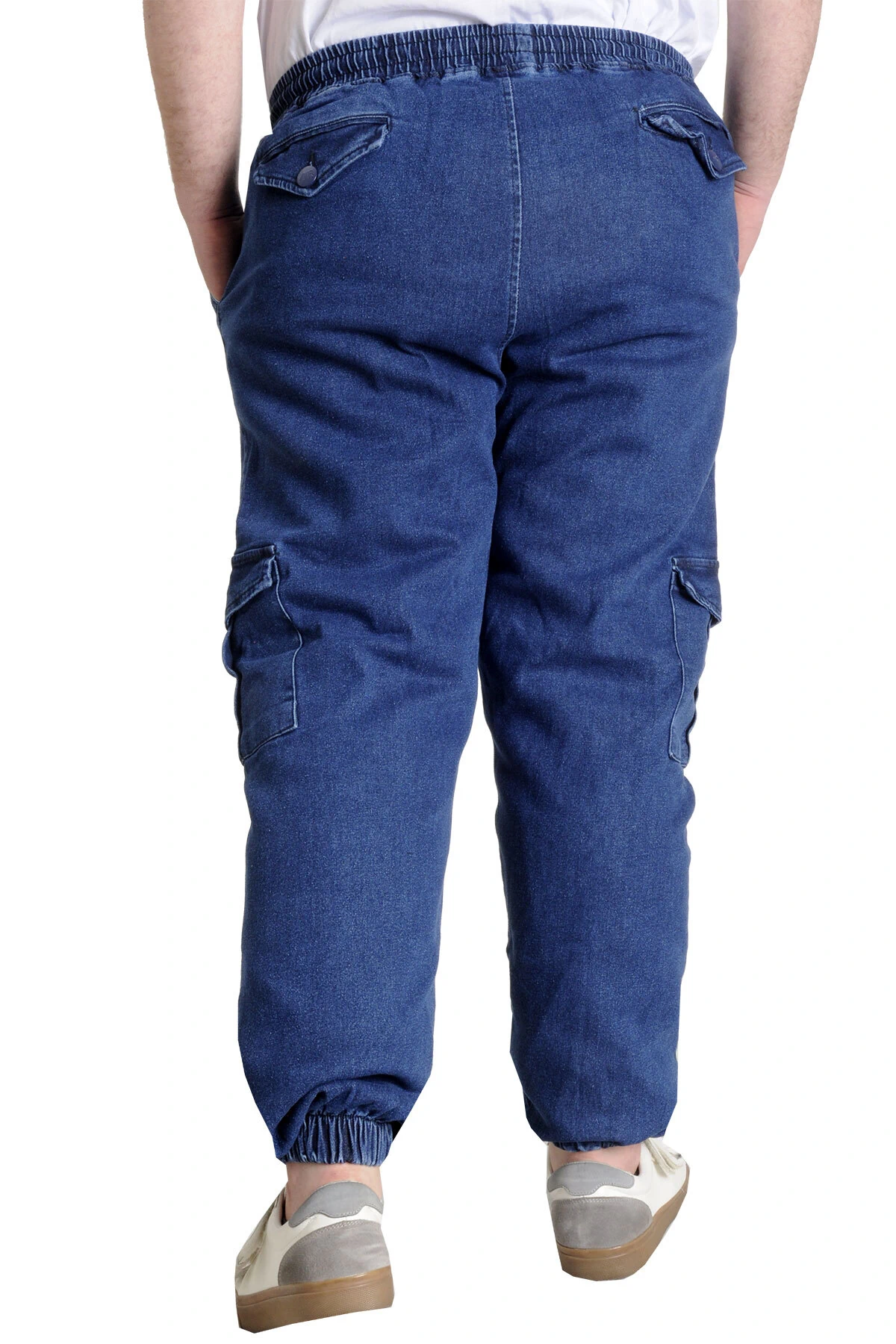 Büyük Beden Erkek Kot Pantolon Chıef Blue Lastikli 23919 Mavi