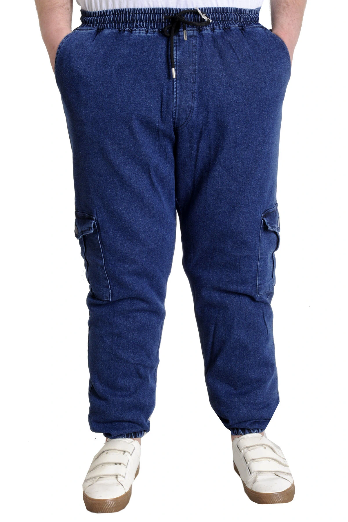 Büyük Beden Erkek Kot Pantolon Chıef Blue Lastikli 23919 Mavi