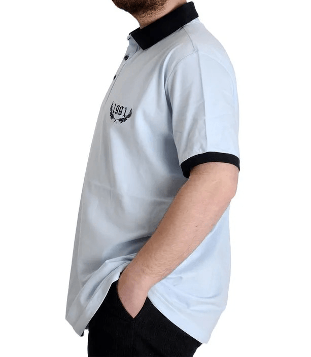 Büyük Beden Erkek Polo T-shirt 1991 23341 Mavi