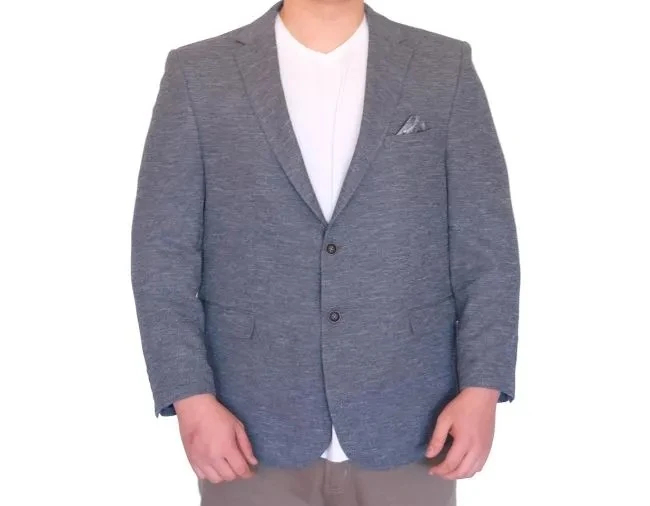 Büyük Beden Erkek Klasik Blazer Ceket BRITANYA 23028 GRI