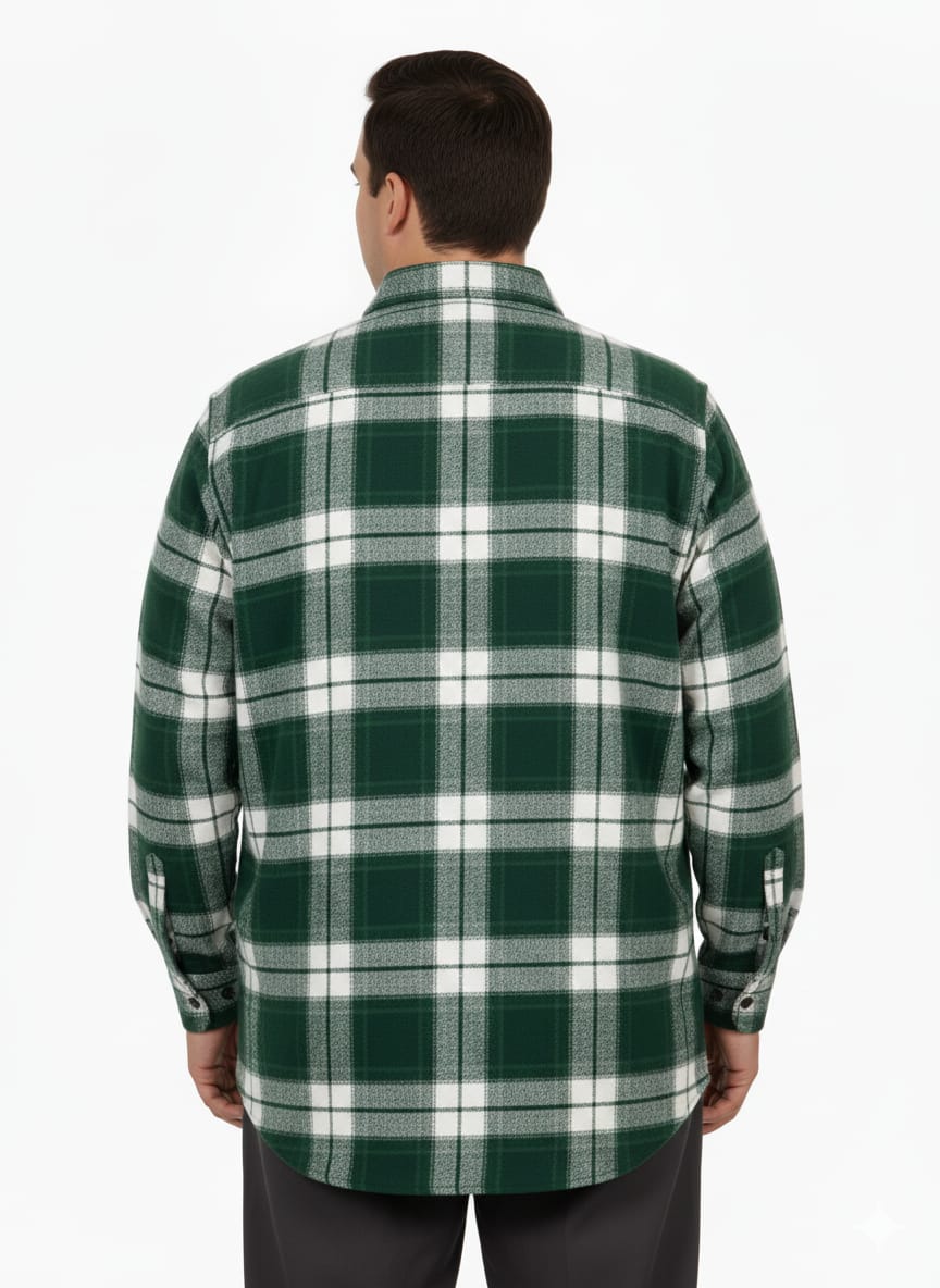 Büyük Beden Gömlek Tek Cep Oduncu 25394 Haki