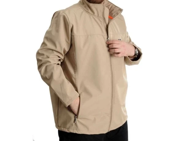 Büyük Beden Erkek Mont Waterproof Softshell 21232 Bej