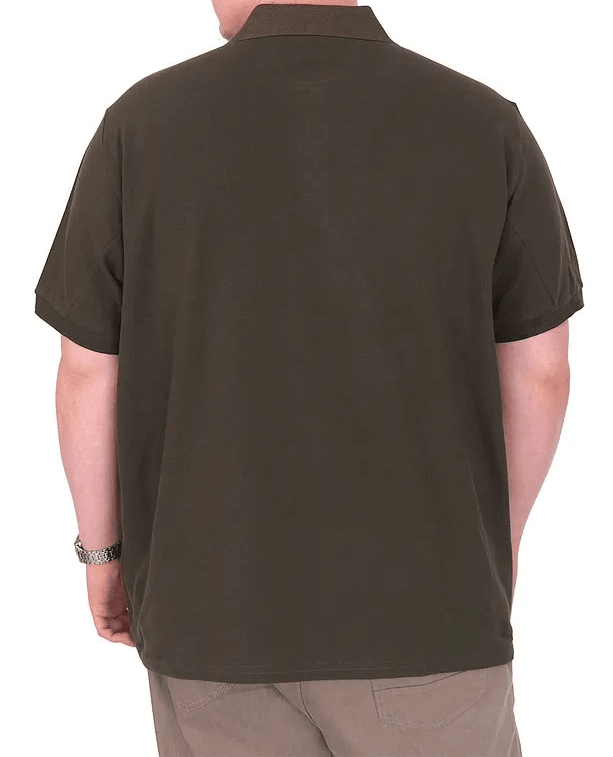 Büyük Beden Erkek T-Shirt Polo Yaka YOURSELF U25310 Haki