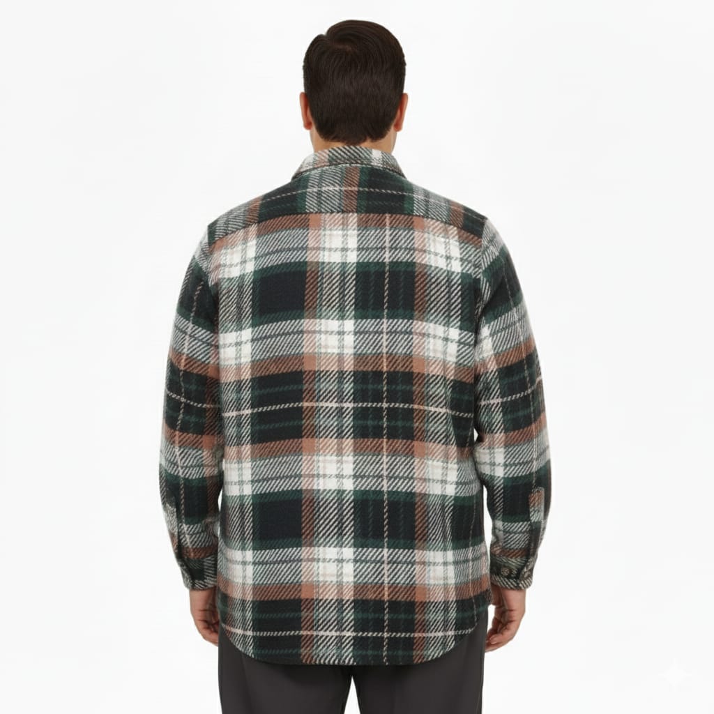 Büyük Beden Gömlek Tek Cep Oduncu 25394 Nefti