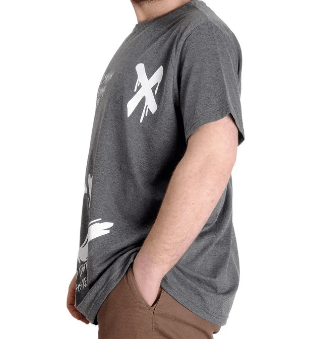 Büyük Beden Erkek T-shirt UVELLE SAISON 23112 Antramelanj