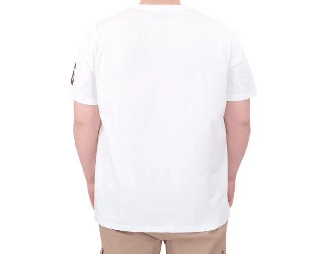 Büyük Beden Erkek Baskılı T-Shirt Los Angeles 25031 Beyaz