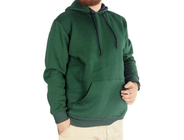 Erkek Sweatshirt Kapşonlu Pocket Basic 20562 Nefti