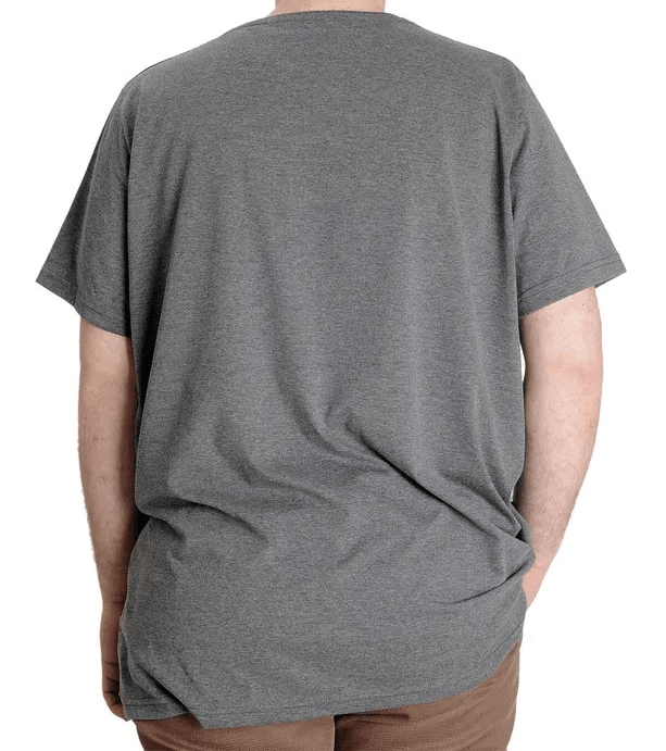 Büyük Beden Erkek T-shirt UVELLE SAISON 23112 Antramelanj