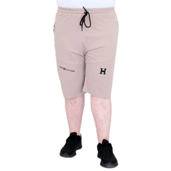 Büyük Beden Erkek Şort 2 İplik Parçalı U25504 Gri