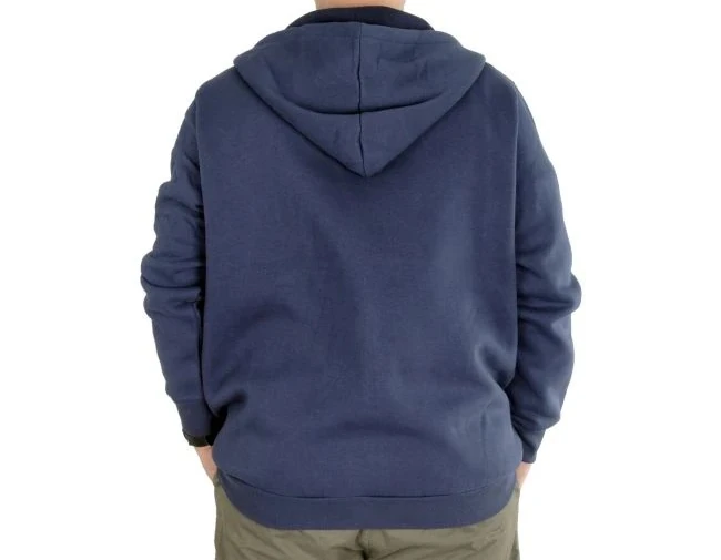 Erkek Sweatshirt Kapşonlu Zippered Basic 20543 İndigo