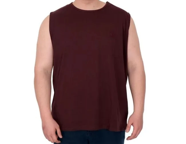 Büyük Beden Erkek Atlet Nakışlı U25101 Mürüdm