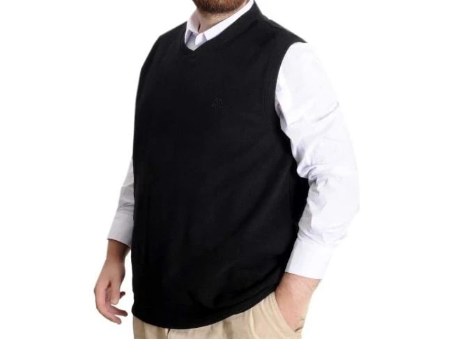 Büyük Beden Erkek Süeter Vanize Selanik 20547 Siyah