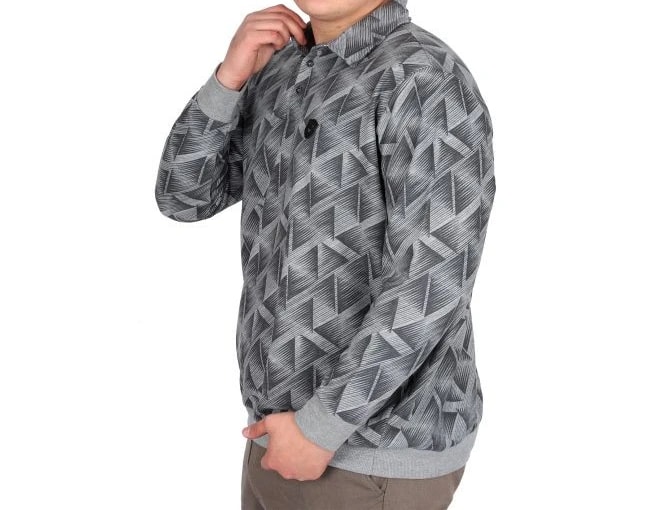 Büyük Beden Erkek Sweat Desenli 24440 Grimelanj