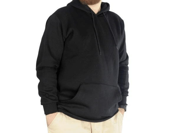 Erkek Sweatshirt Kapşonlu Kanguru Pocket Basic 20562 Siyah