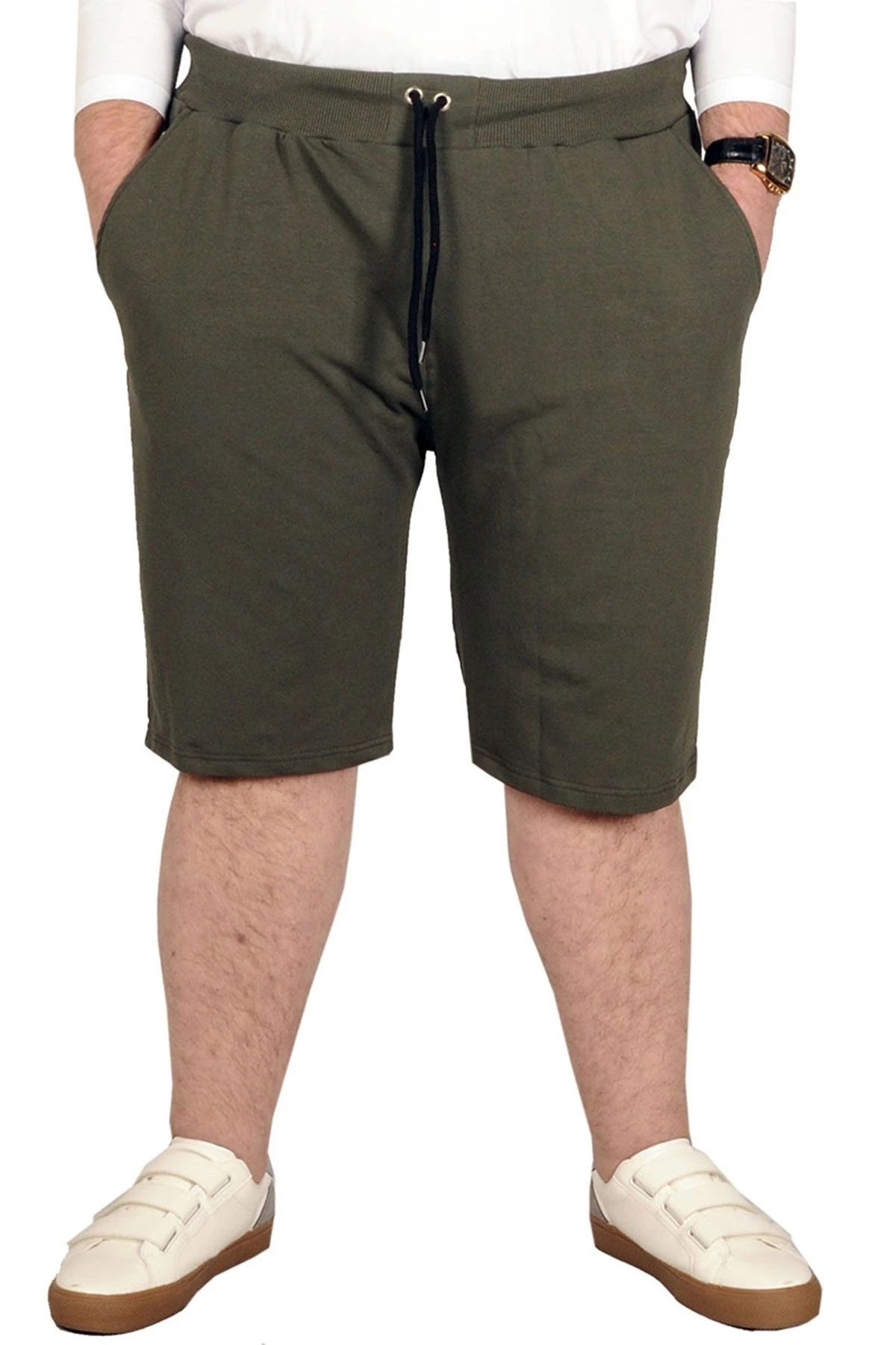 Mode Xl Büyük Beden Erkek Kapri Straight Basic C20500 Haki