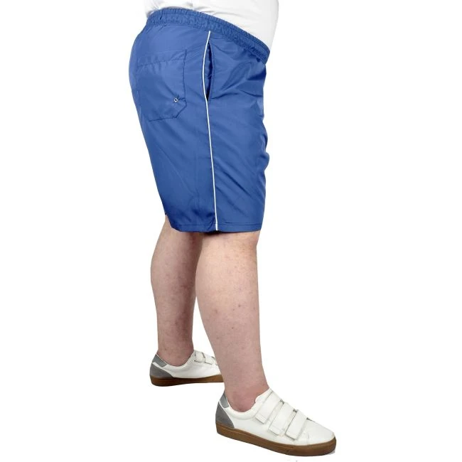 Büyük Beden Deniz Şortu White Line 21451 Indigo