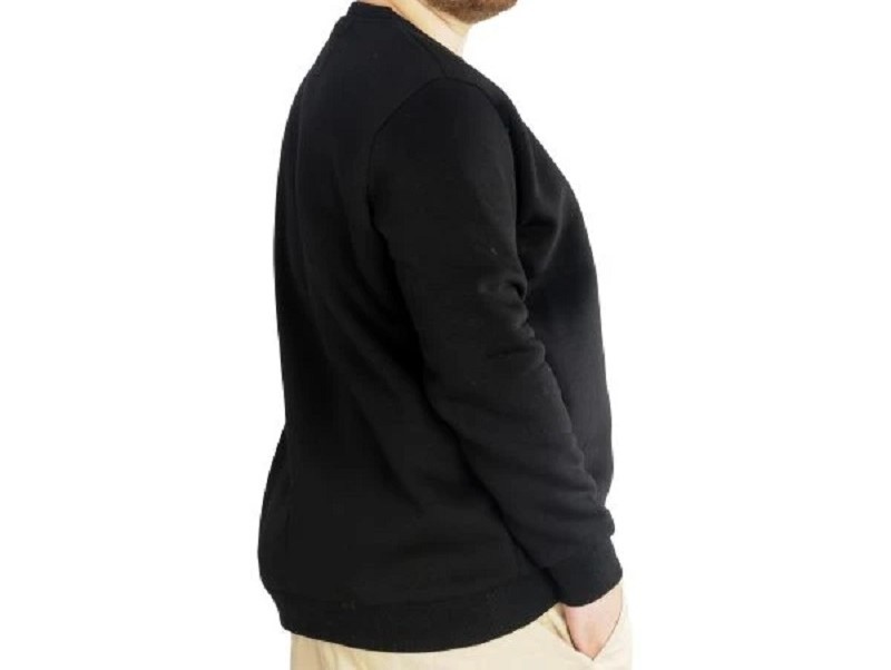 Erkek Sweatshirt Bisiklet Yaka Basic 20131 Siyah