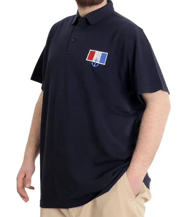 Büyük Beden Erkek T-shirt Polo ABSOLUTE DESTINY 23335 Lacivert