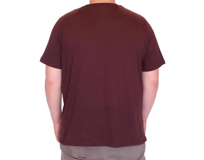 Büyük Beden Erkek T-Shirt Bisiklet Yaka TIGER Baskılı U25007 Mürdüm