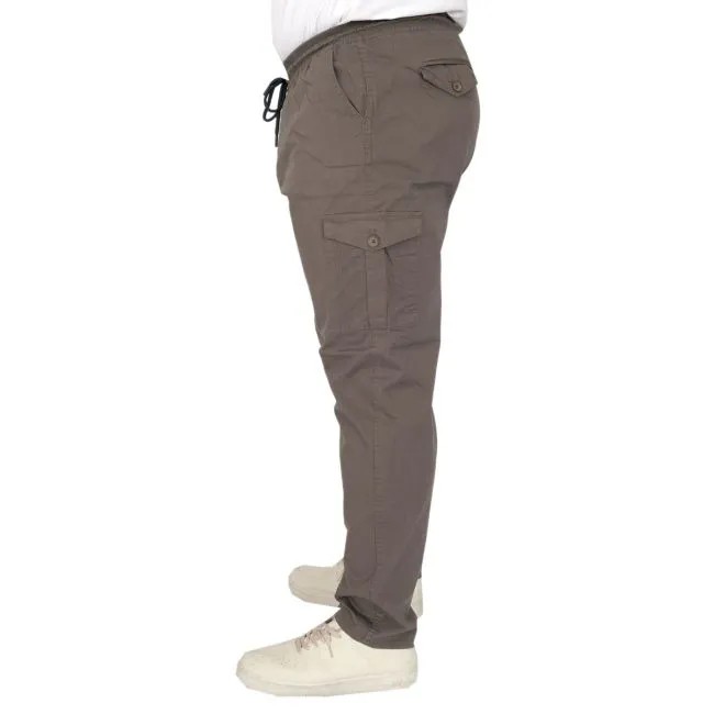 Büyük Beden Pantolon Keten Kargo Jogger Milano 21912 Haki