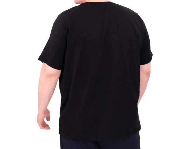Büyük Beden Erkek T-Shirt Bisiklet Yaka OPTIMISTIC 25028 Siyah
