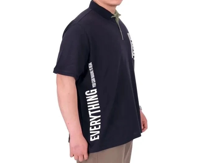 Büyük Beden Erkek T-Shirt Polo Yaka REAL 25309 Lacivert