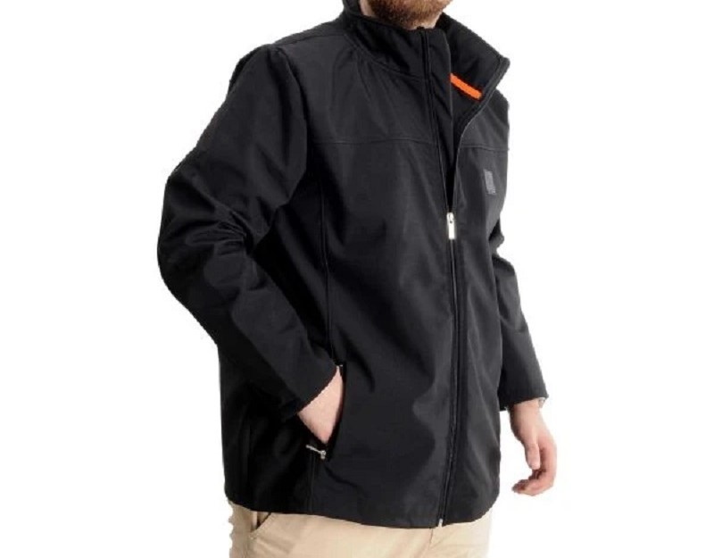 Büyük Beden Erkek Mont Waterproof Softshell 21232 Siyah