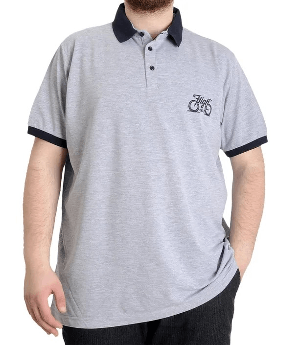 Büyük Beden Erkek Polo T-shirt HIGH 23346 Grimelanj